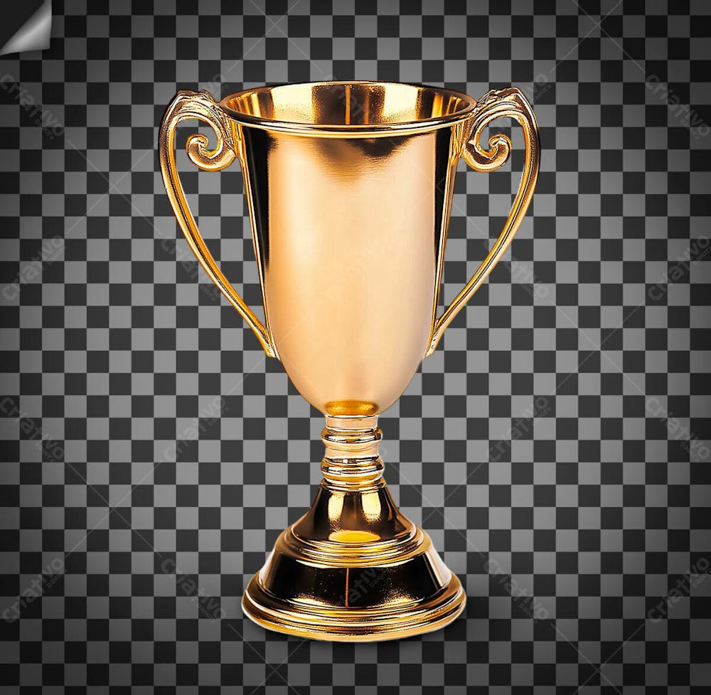 Troféu De Ouro Ou Dourado Em Alta Qualidade Para Composição