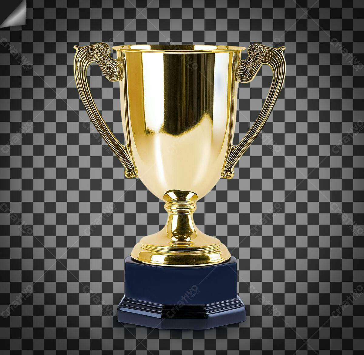 Troféu Dourado PSD Editável