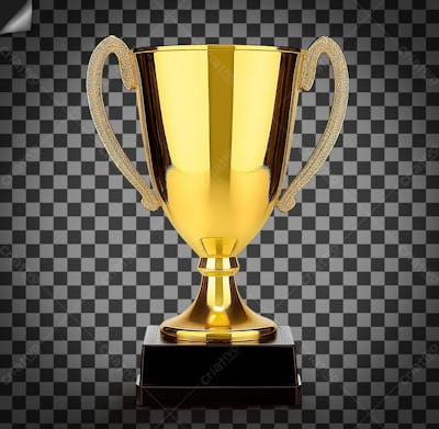 Troféu De Ouro Ou Dourado Em Alta Qualidade Para Composição