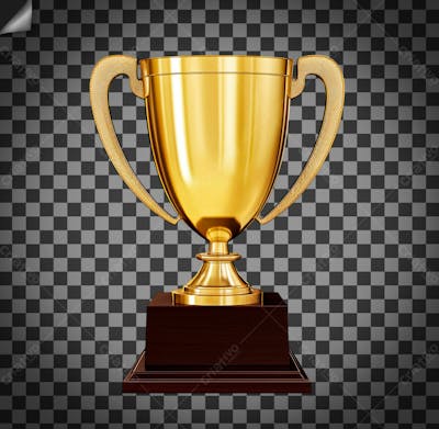 Troféu De Ouro Ou Dourado Em Alta Qualidade Para Composição