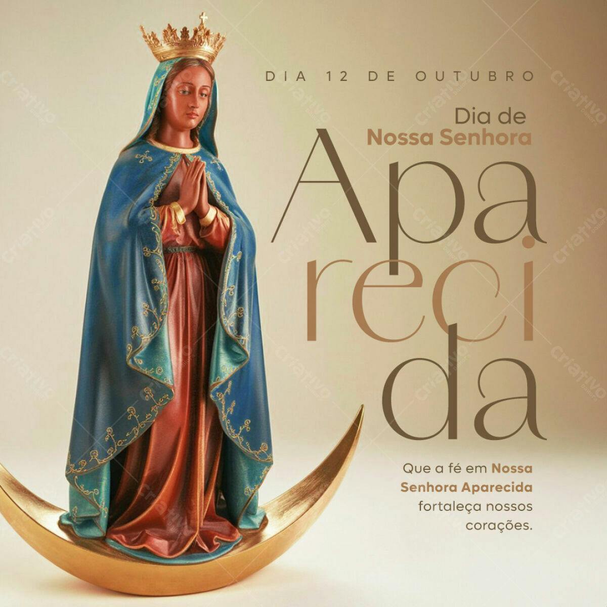 Postagem Dia de Nossa Senhora Aparecida PSD Editável