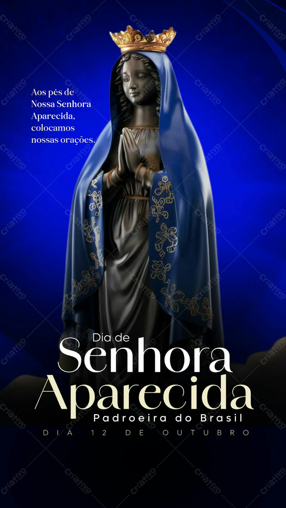 Dia De Nossa Senhora Aparecida Dia 12 De Outubro Story Psd Editável