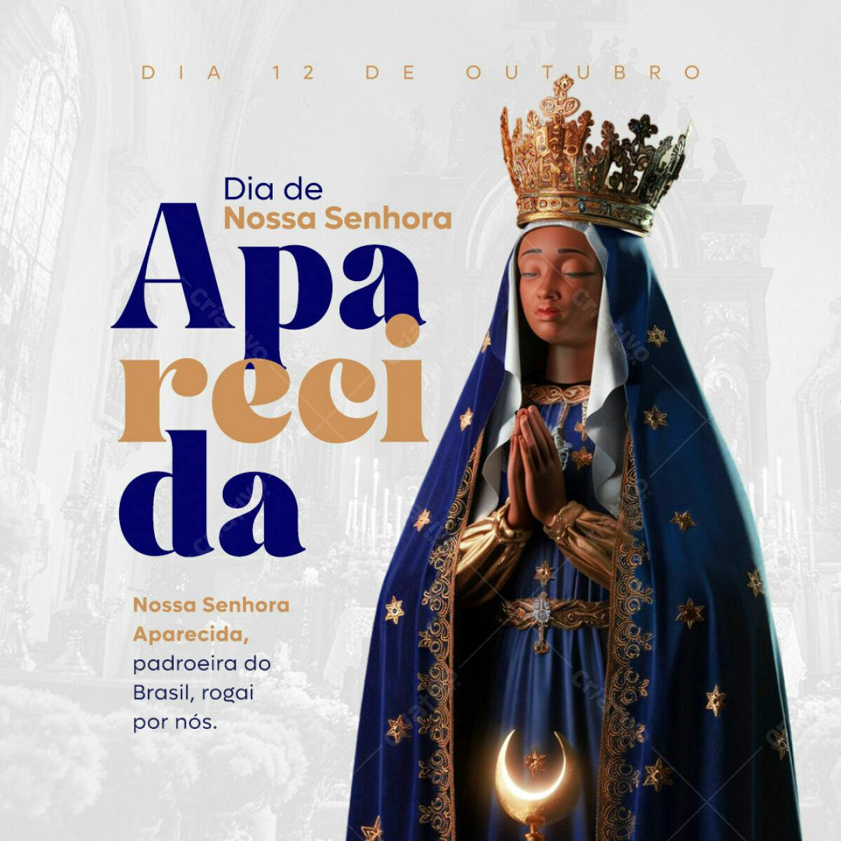 Flyer Dia de Nossa Senhora Aparecida PSD Editável