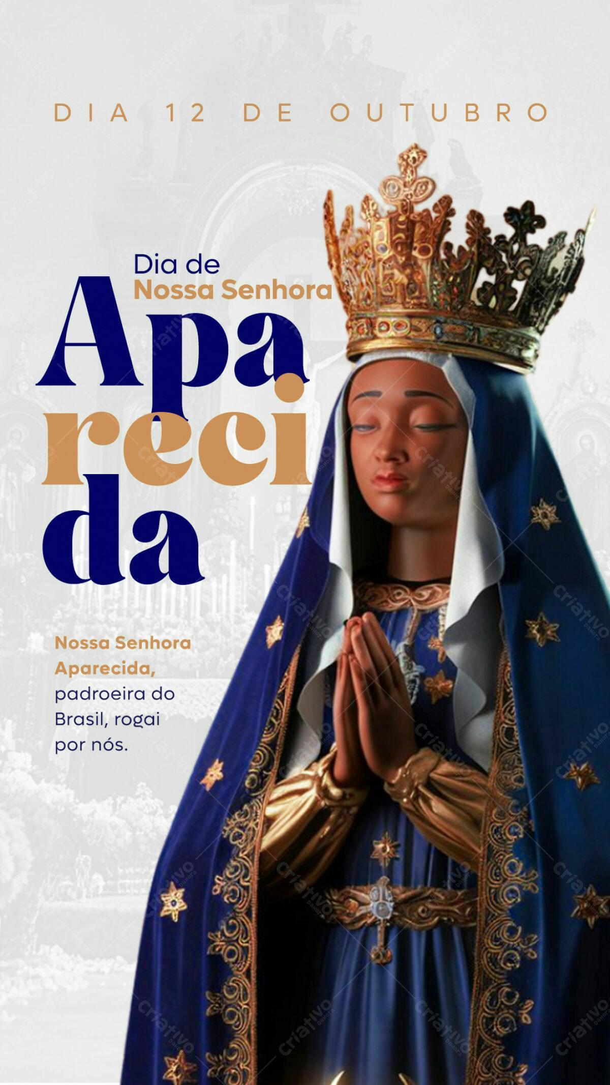 Flyer Dia de Nossa Senhora Aparecida PSD Editável