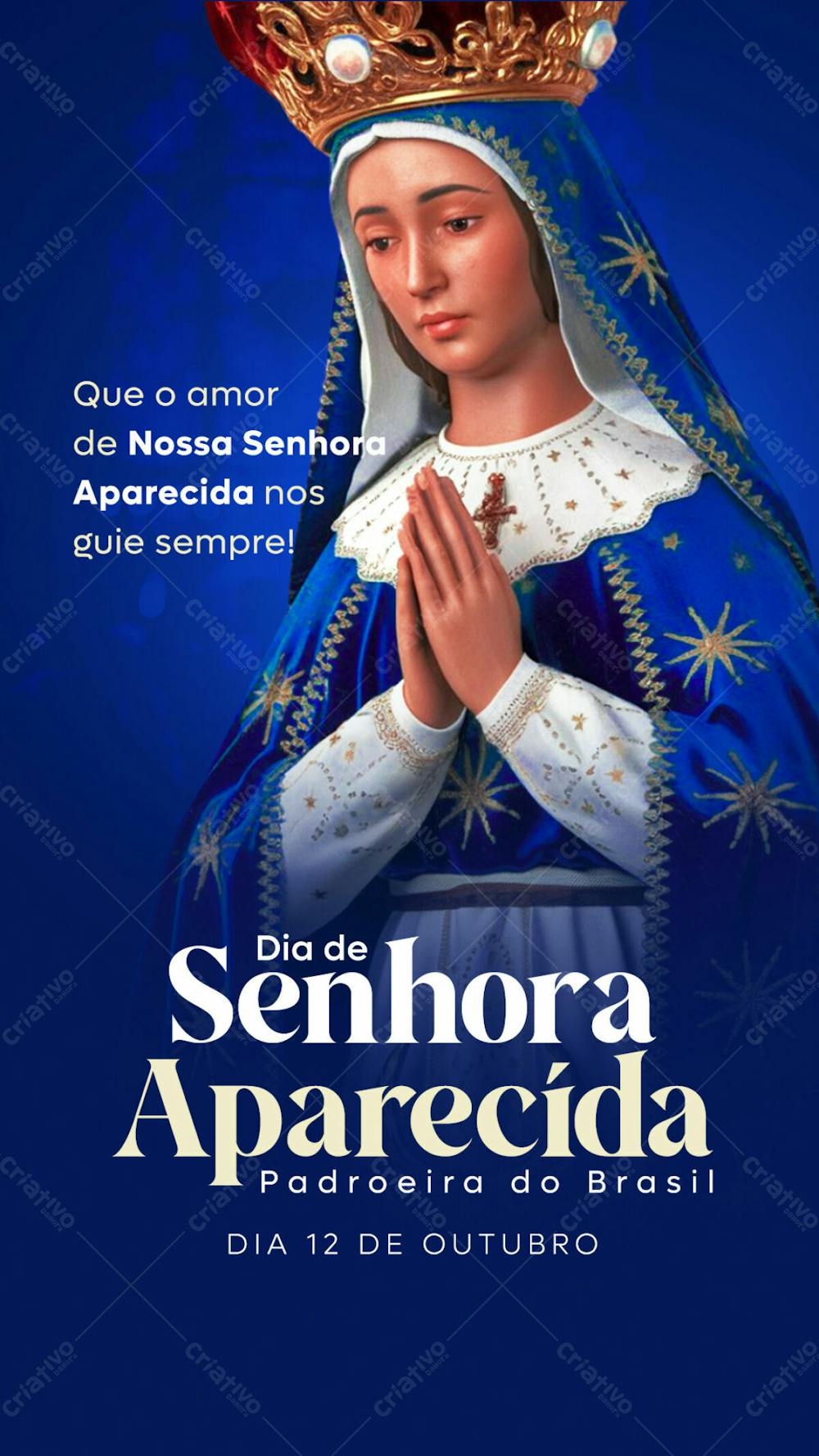 Dia 12 De Outubro Story Nossa Senhora Aparecida Psd Editável