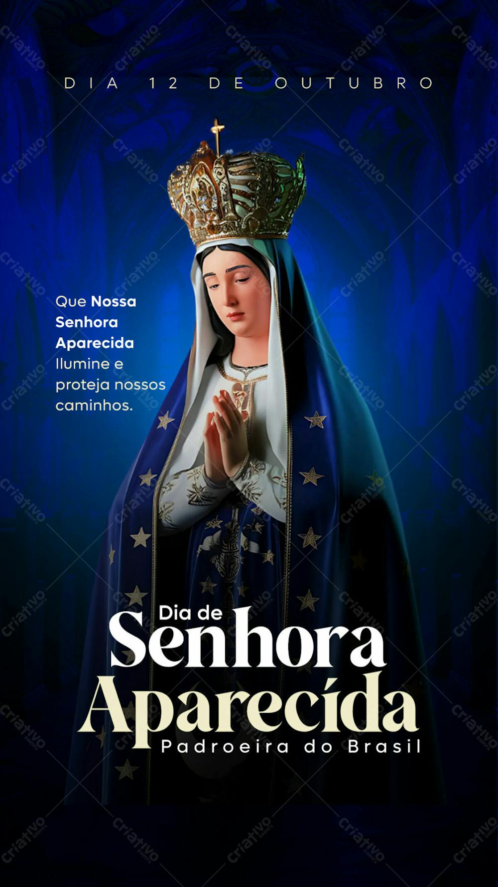 Dia 12 De Outubro Nossa Senhora Aparecida Story Psd Editável