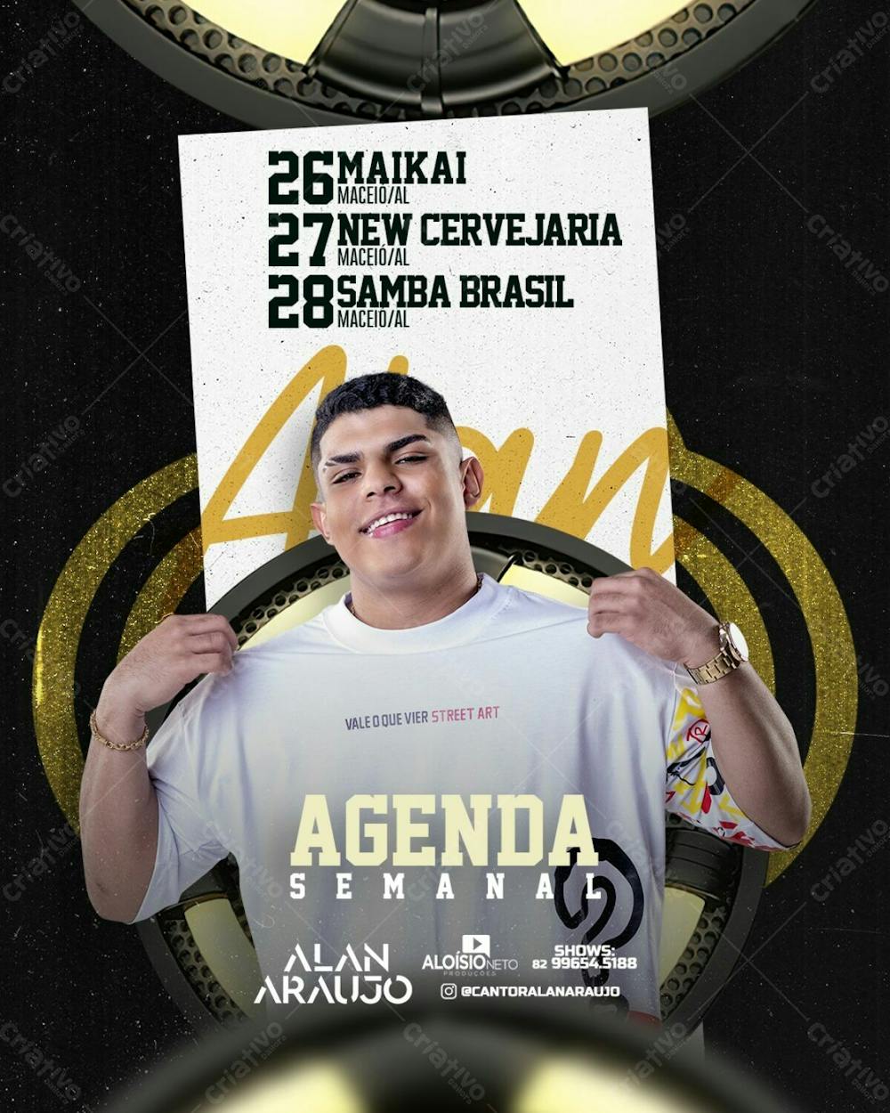 Agenda Semanal 03 Setembro - Alan Araujo