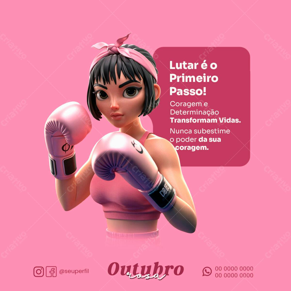 Postagem Outubro Rosa PSD Editável