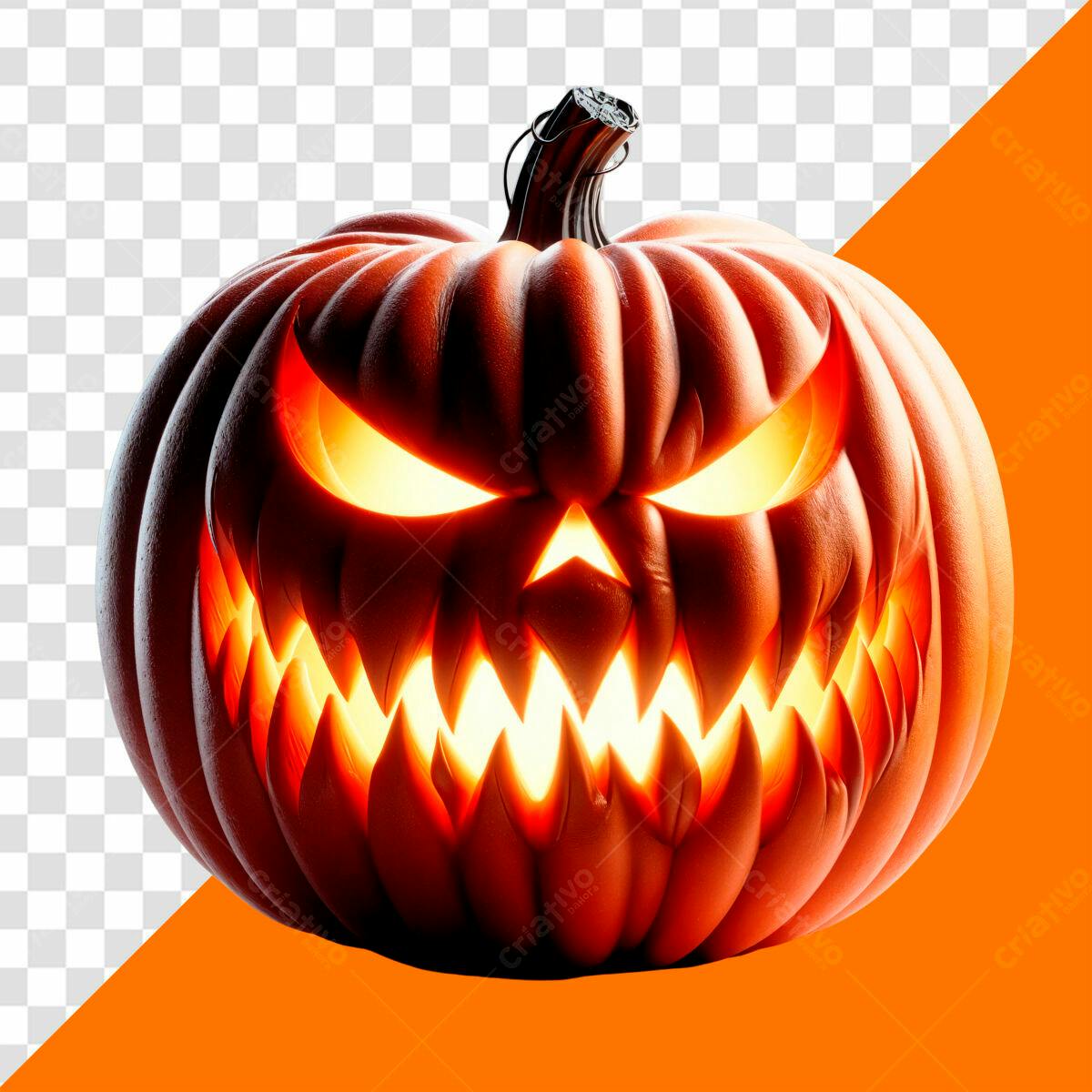 Abóbora de Halloween PSD para Festa de Terror