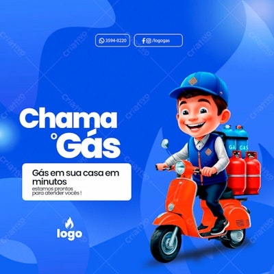 Banner para Entrega de Gás PSD Editável