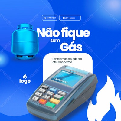 Postagem para Redes Sociais - Venda de Gás PSD Editável