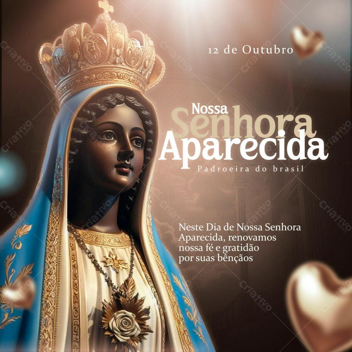 Imagem Nossa Senhora Aparecida 12 de Outubro PSD Editável