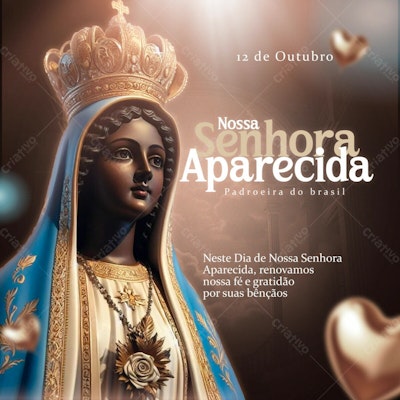 Imagem Nossa Senhora Aparecida 12 de Outubro PSD Editável