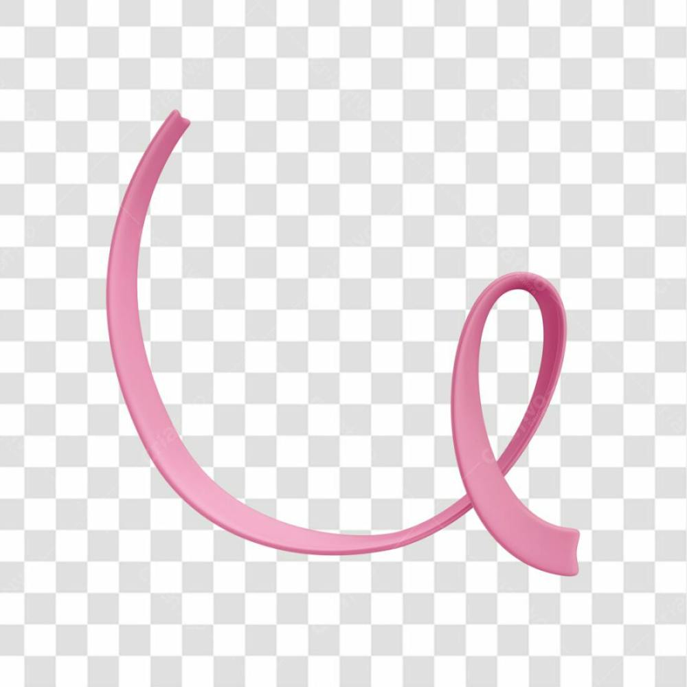 Asset 3D Laço Com Seio Para Campanha Outubro Rosa Contra Câncer De Mama Com Fundo Transparente