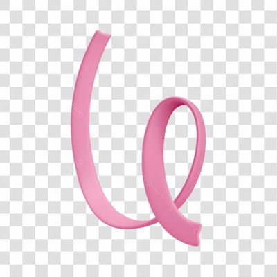 Asset 3D Laço Com Seio Para Campanha Outubro Rosa Contra Câncer De Mama Com Fundo Transparente