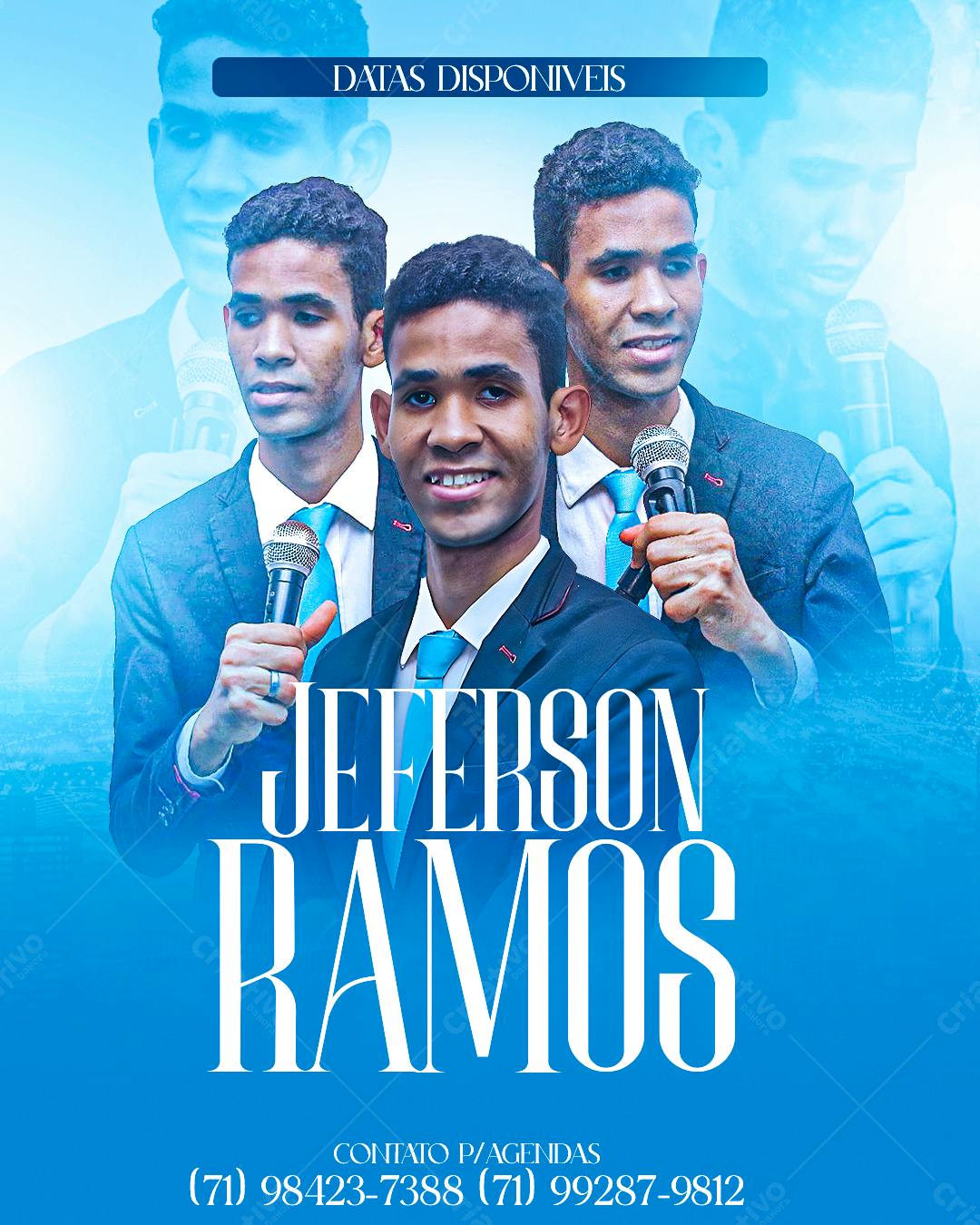 Flyer para Evento Jefferson Ramos PSD Editável