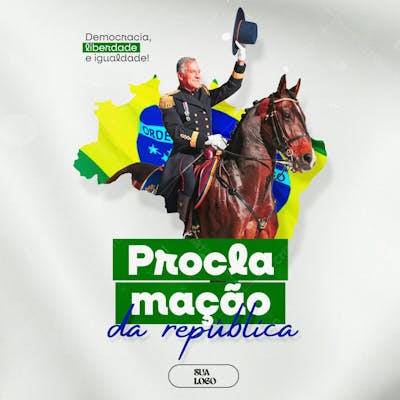 Proclamação Da Republica 15 De Novembro Social Media Psd Editável