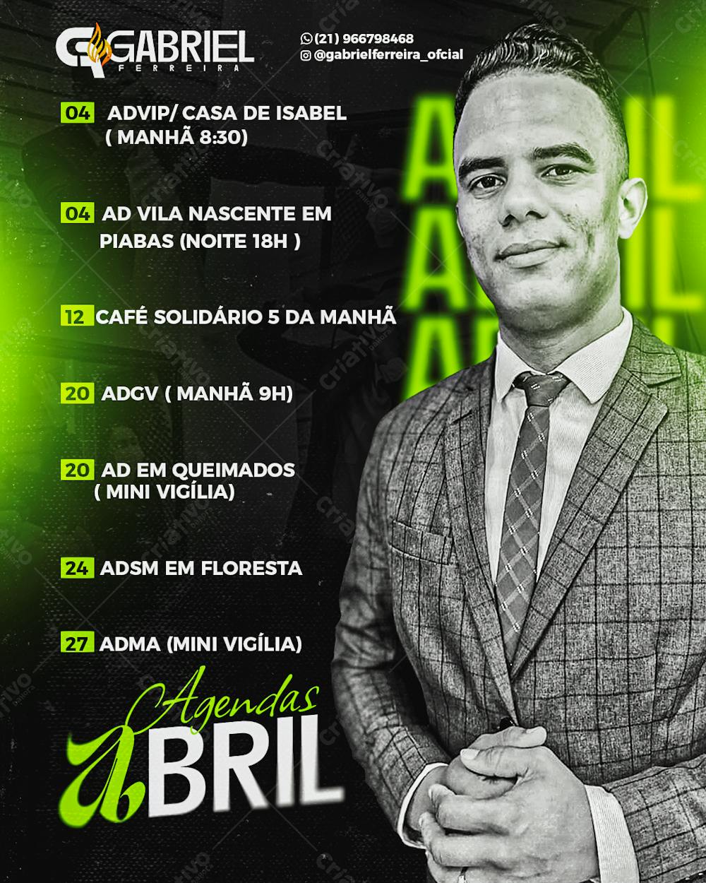 Flyer De Agenda Semanal Flyer Gospel