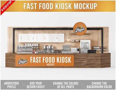 Fast Food Quiosque Mockup
