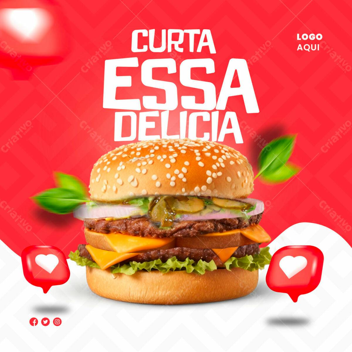 PSD para Cardápio de Hambúrguer PSD Editável