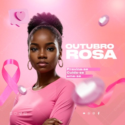Post para Outubro Rosa PSD Editável