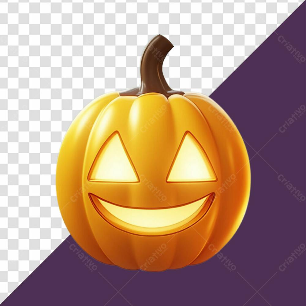 Emoji 3D De Abobora Para Halloween