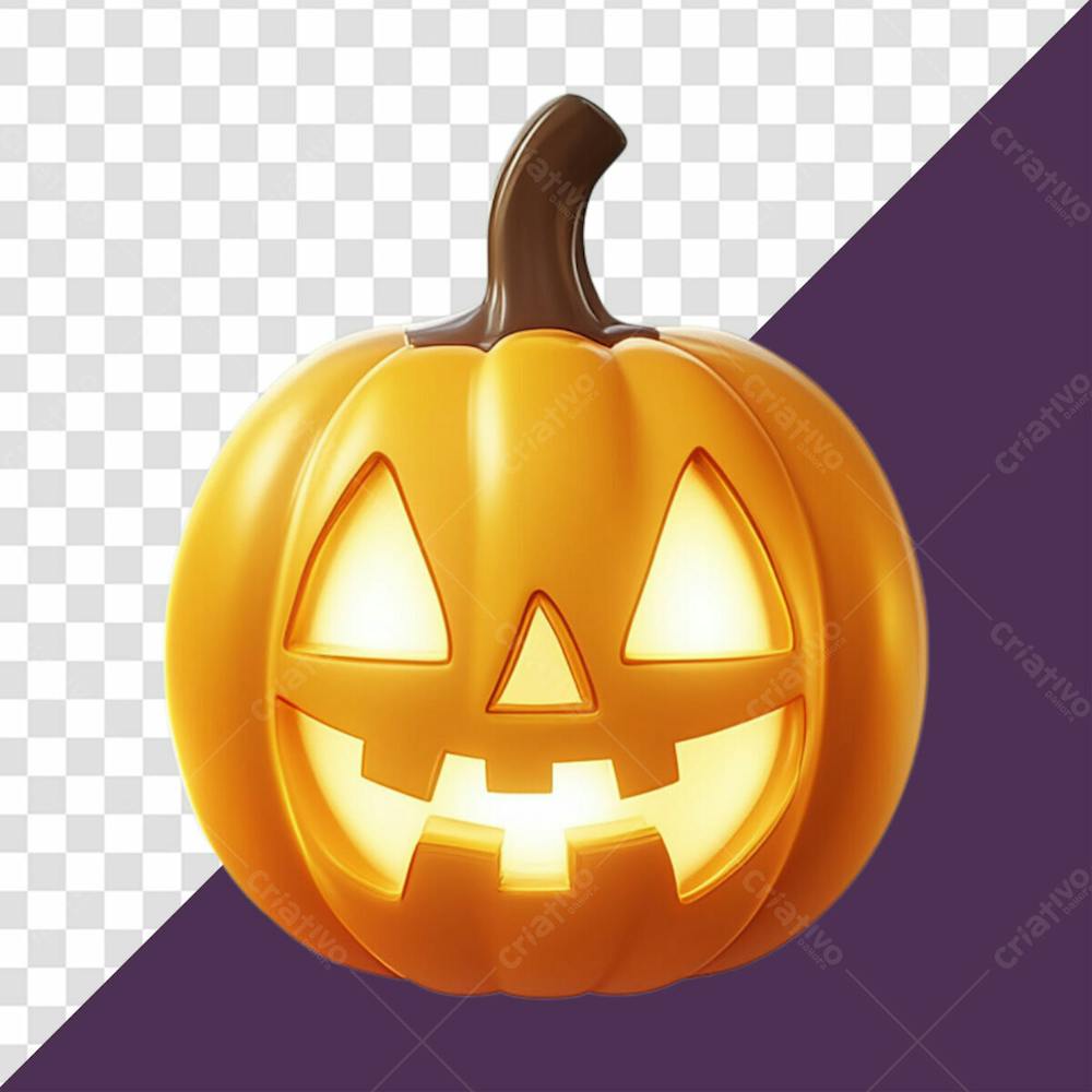 Emoji 3D De Abobora Para Halloween