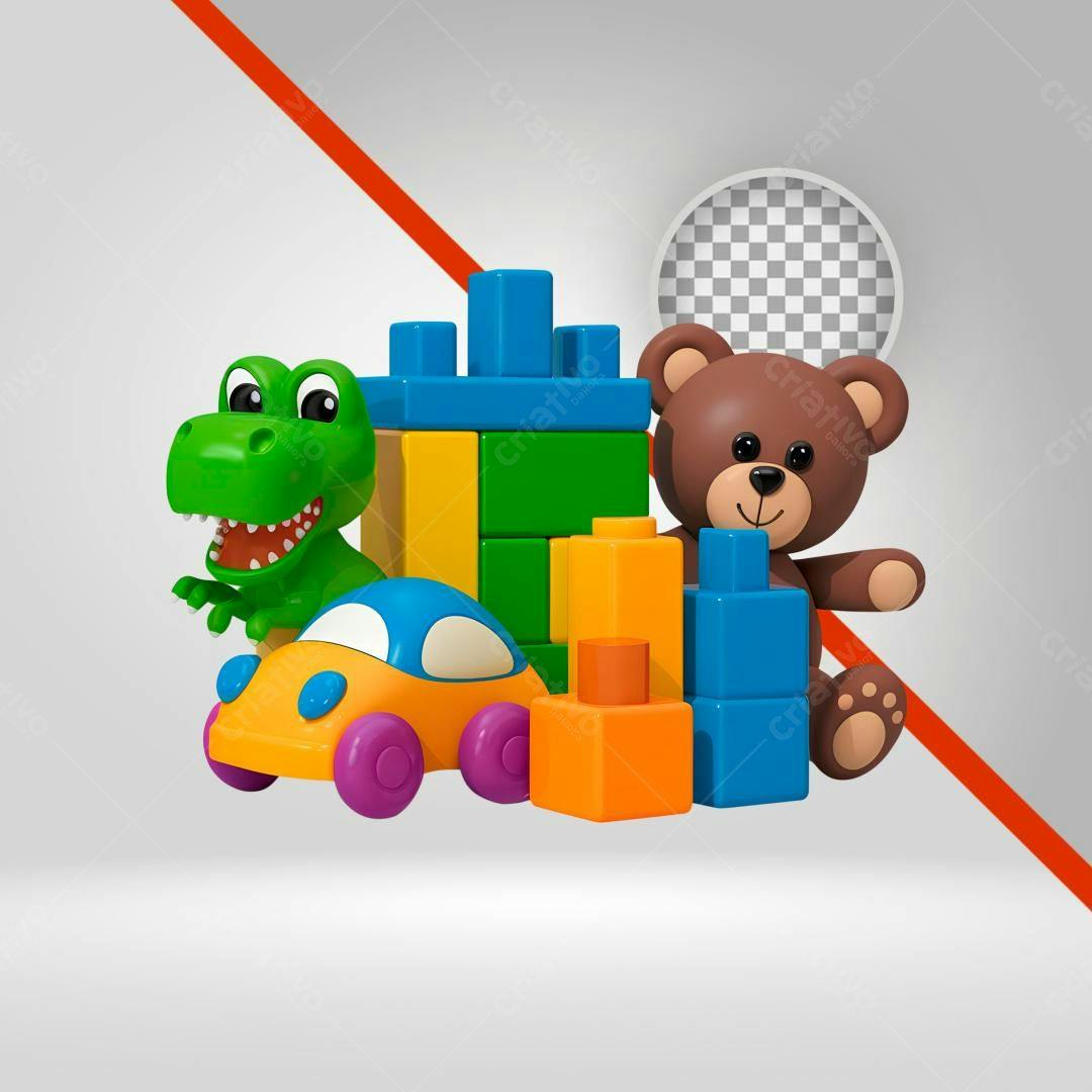 Icones Brinquedos Infantis PNG com fundo transparente