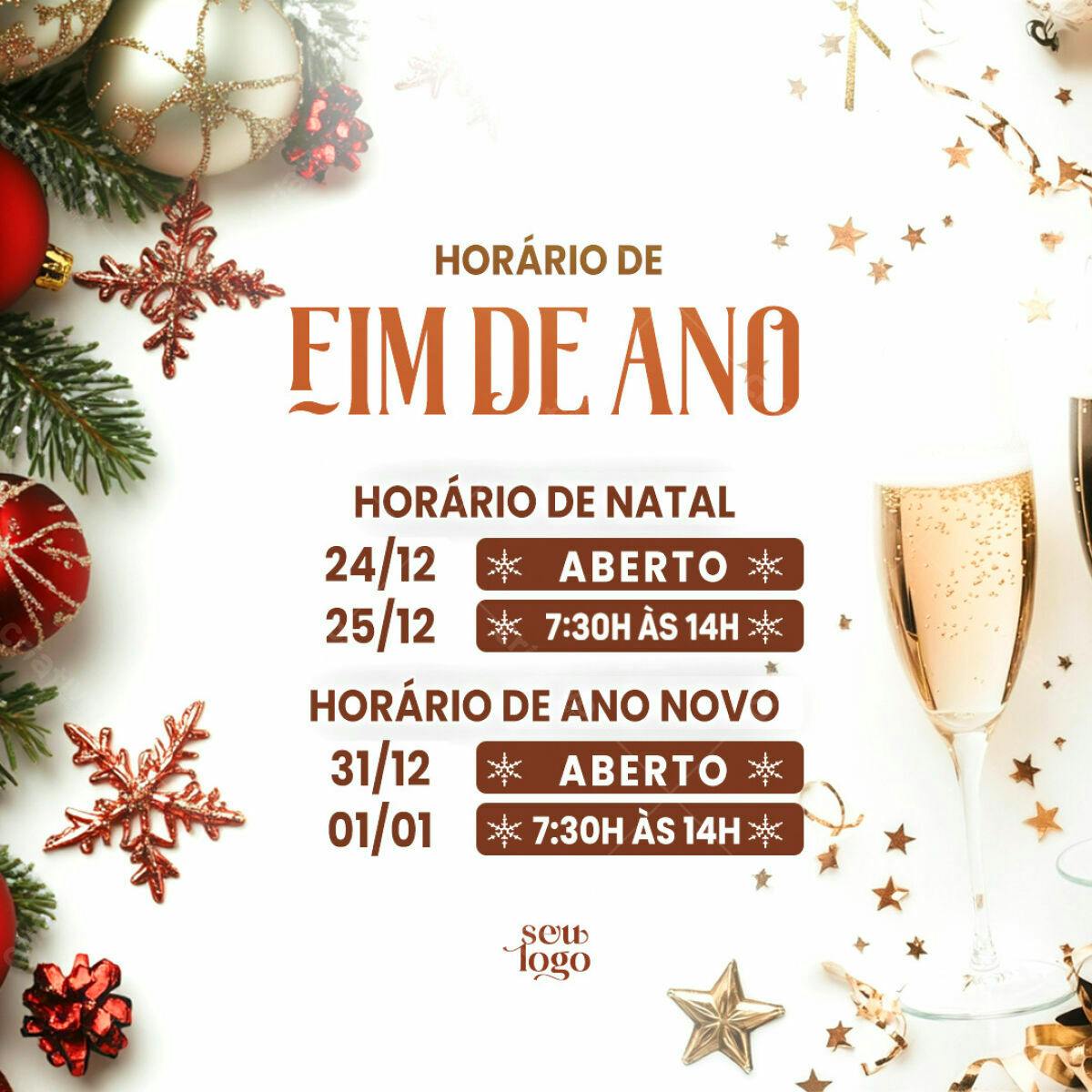 Flyer Fim de Ano PSD Editável