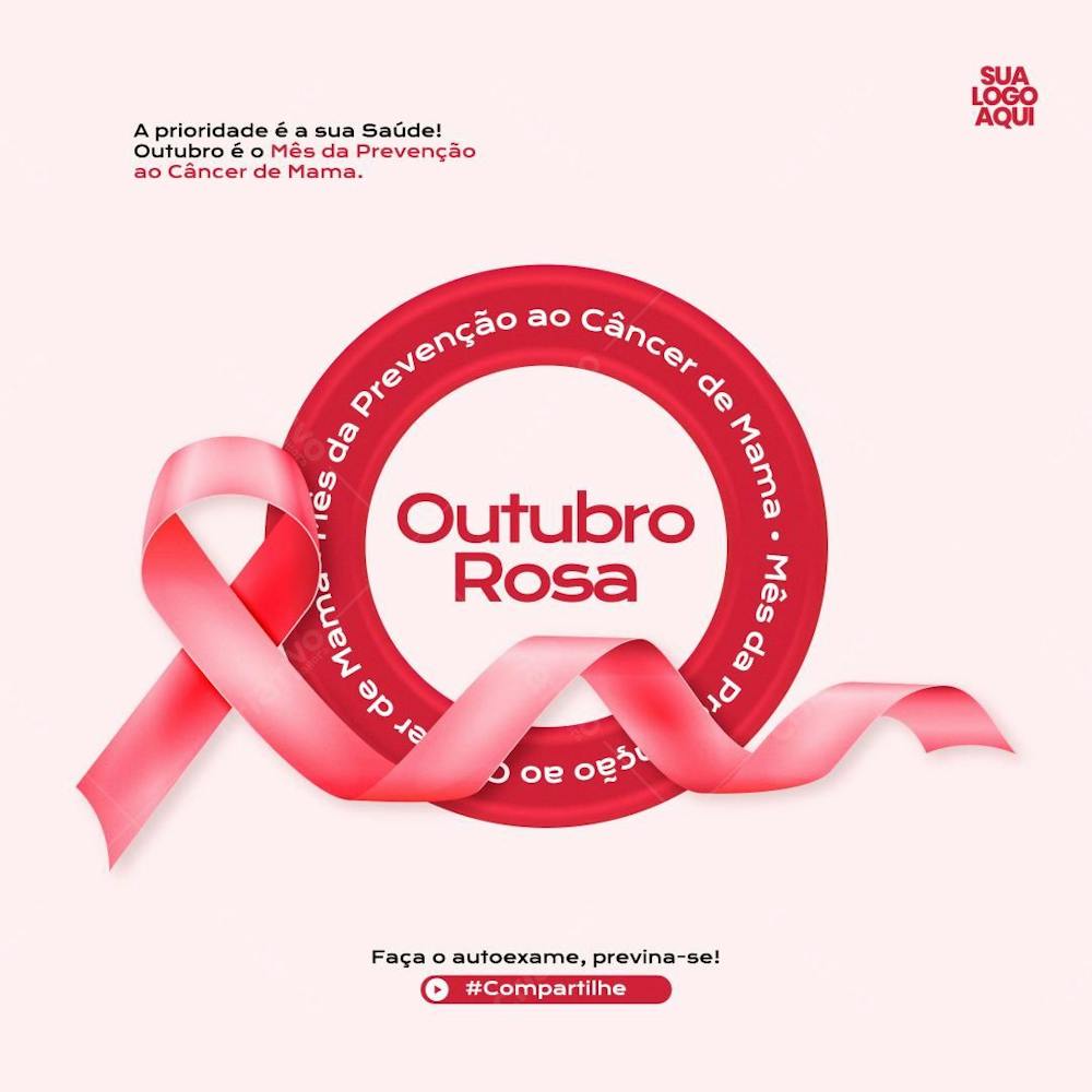 Mês Da Prevenção Ao Câncer De Mama Outubro Rosa Psd Editável