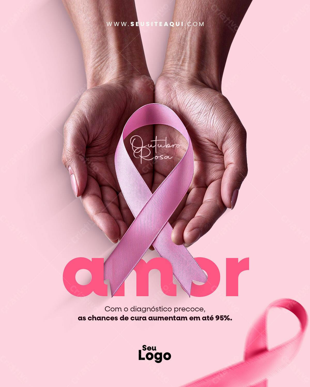 Flyer Outubro Rosa PSD Editável