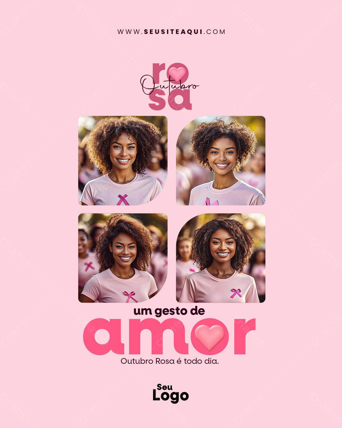 Postagem Outubro Rosa PSD Editável