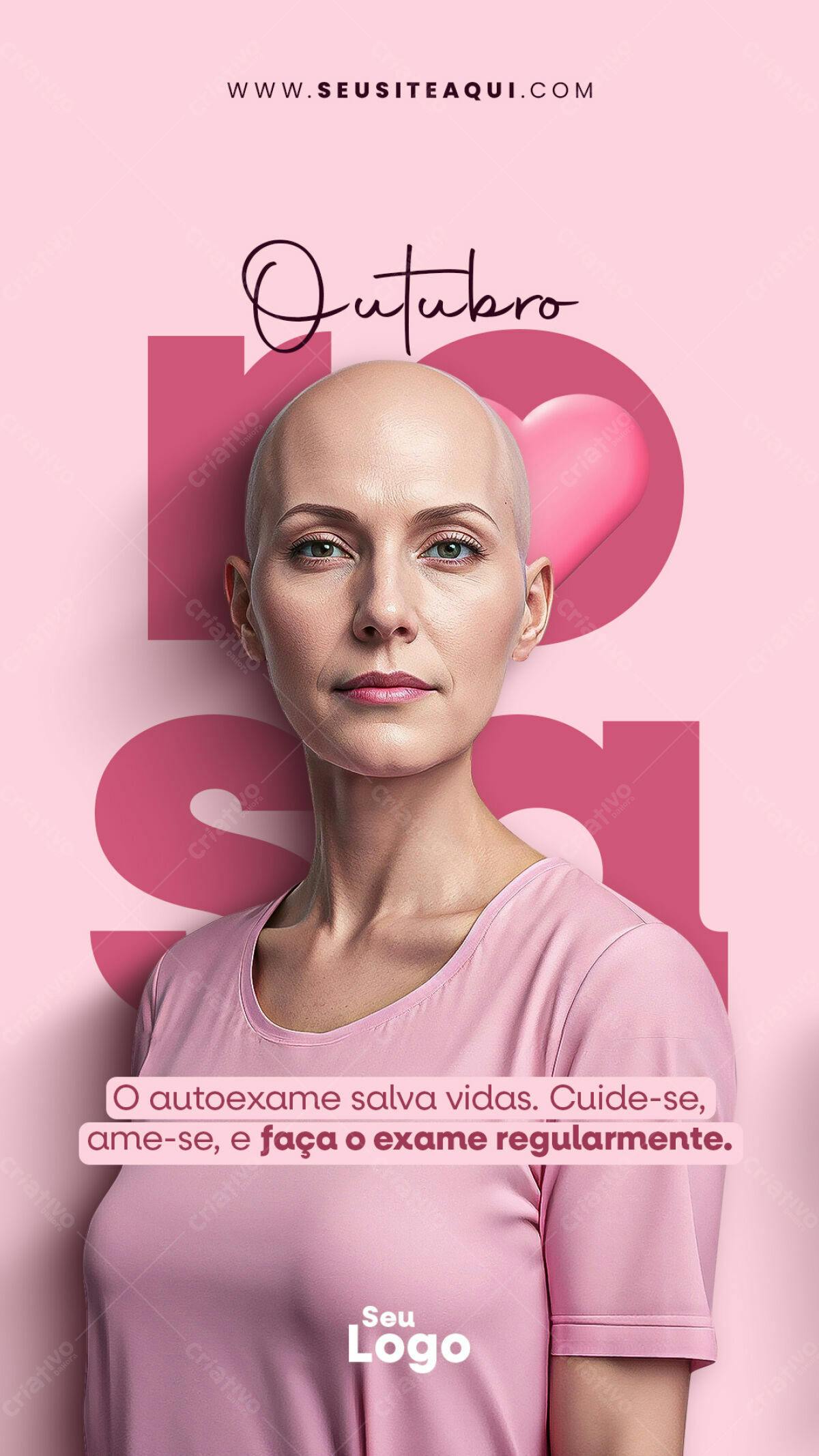 Flyer Outubro Rosa PSD Editável