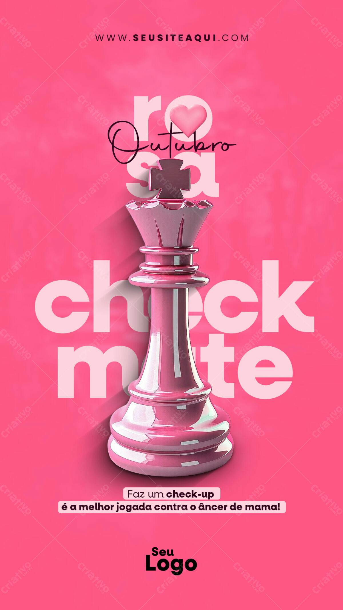 Flyer Outubro Rosa PSD Editável
