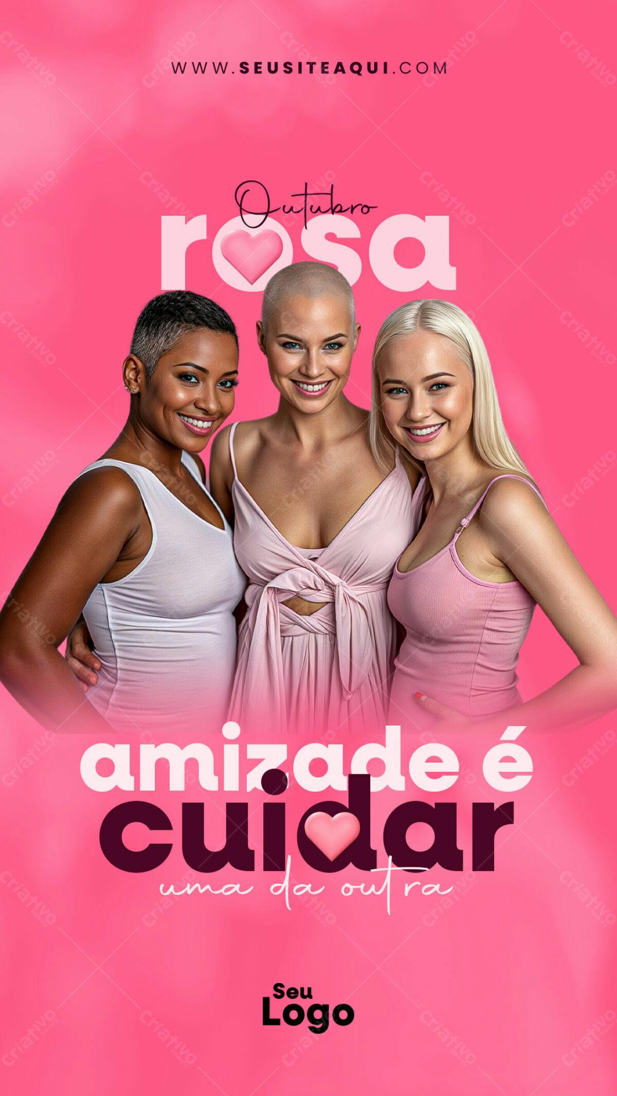 Flyer Outubro Rosa PSD Editável