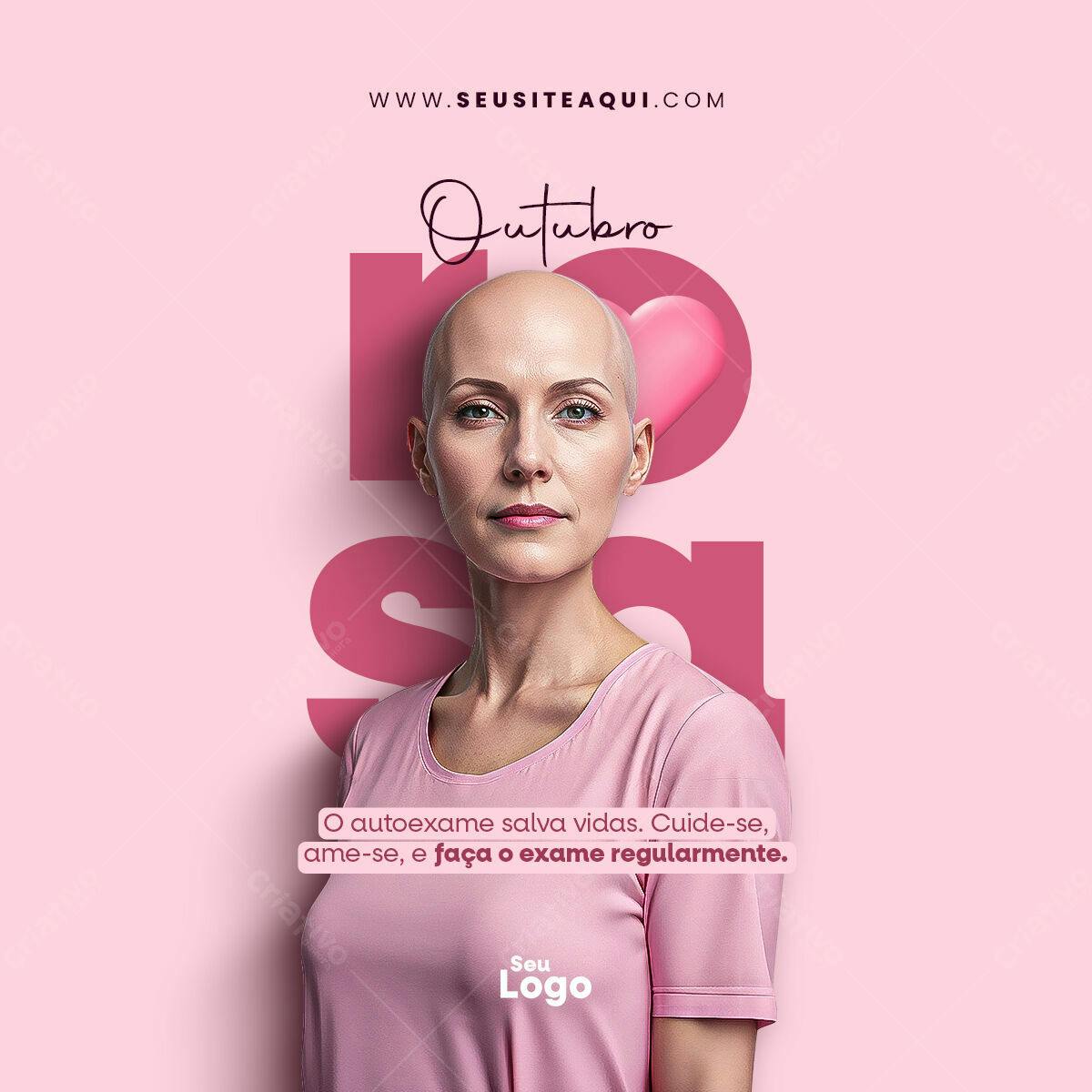 Post para Outubro Rosa PSD Editável