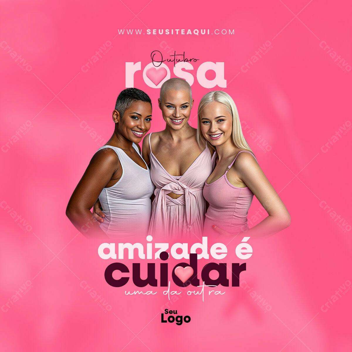 Post para Outubro Rosa PSD Editável
