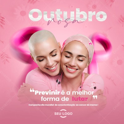 Post para Outubro Rosa PSD Editável
