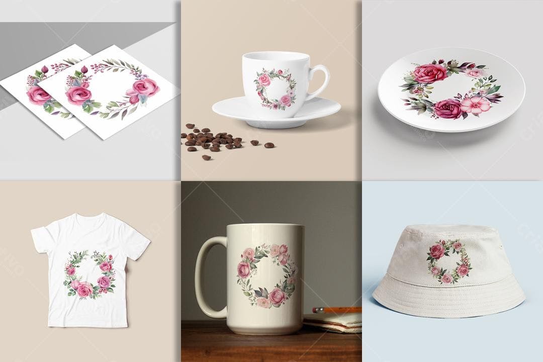 Arte Floral PNG com fundo transparente