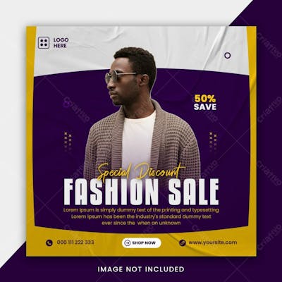 Fashion Sale Social Media Post Banner Template 
