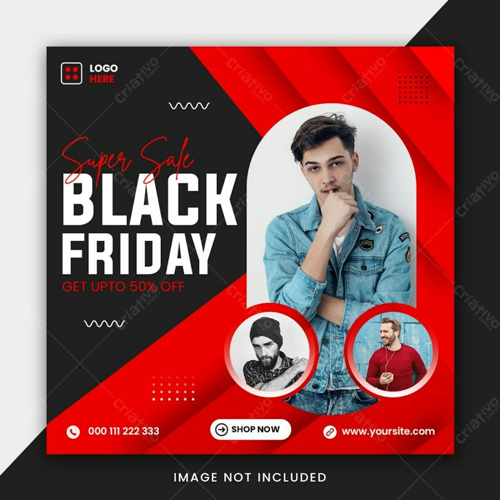 Super Sale Black Friday Social Media Post Banner Template 