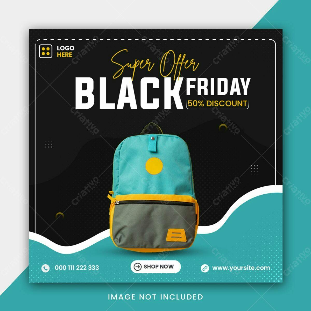 Banner Black Friday para E-commerce PSD Editável