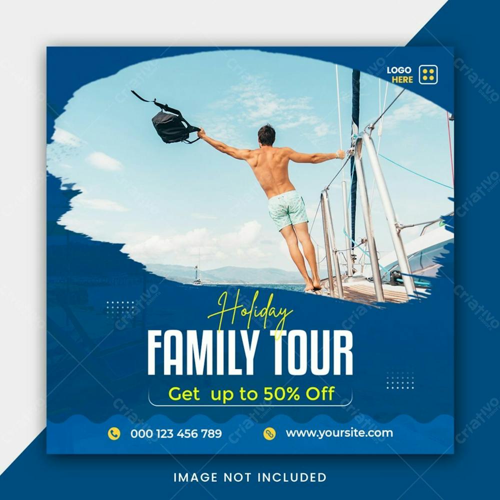 The World Travel Family Tour Social Media Template 