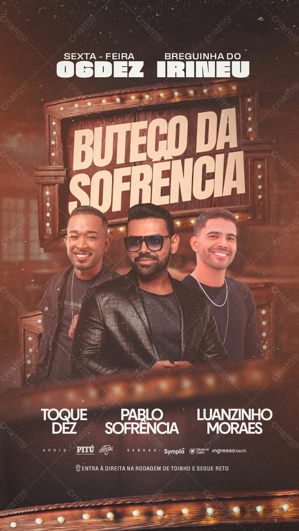 Flyer Evento Buteco Da Sofrência Story Psd Editável