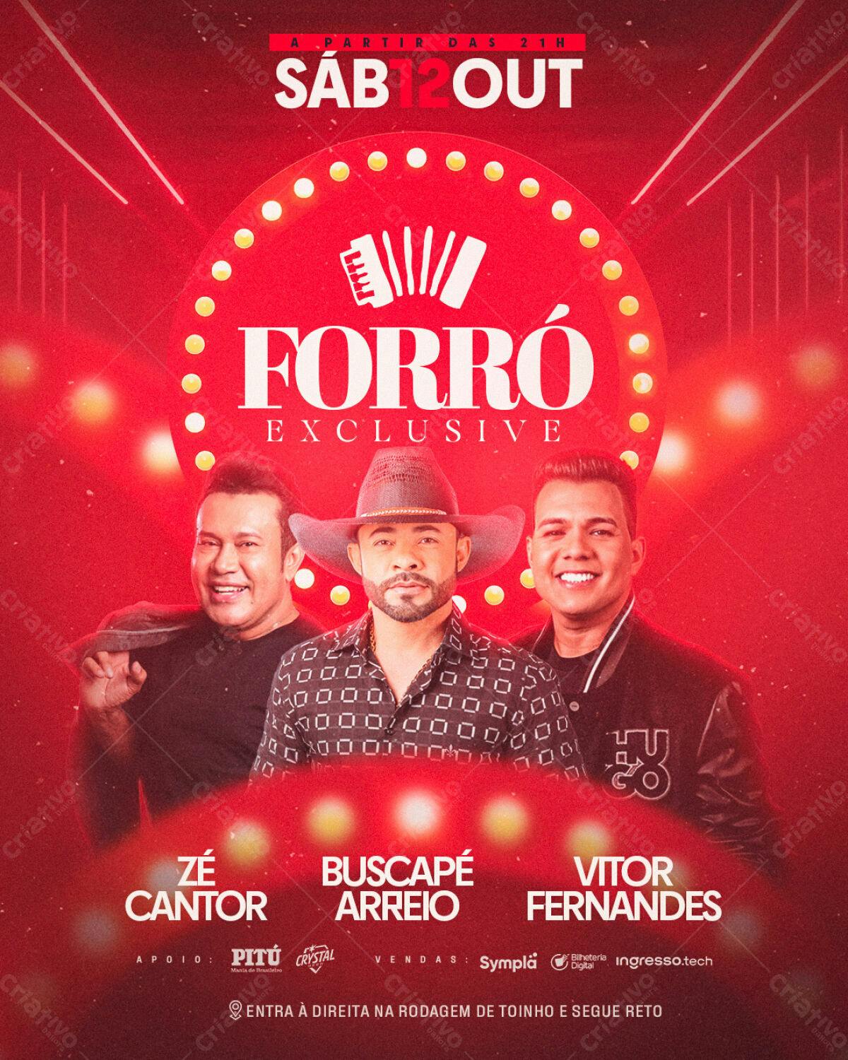 Flyer Forró Exclusivo PSD Editável