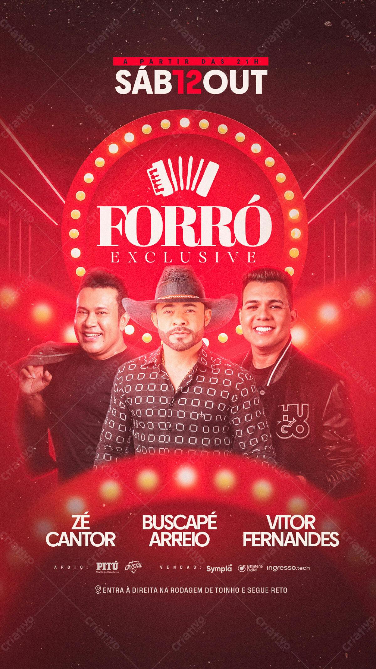 Flyer Forró Exclusivo PSD Editável