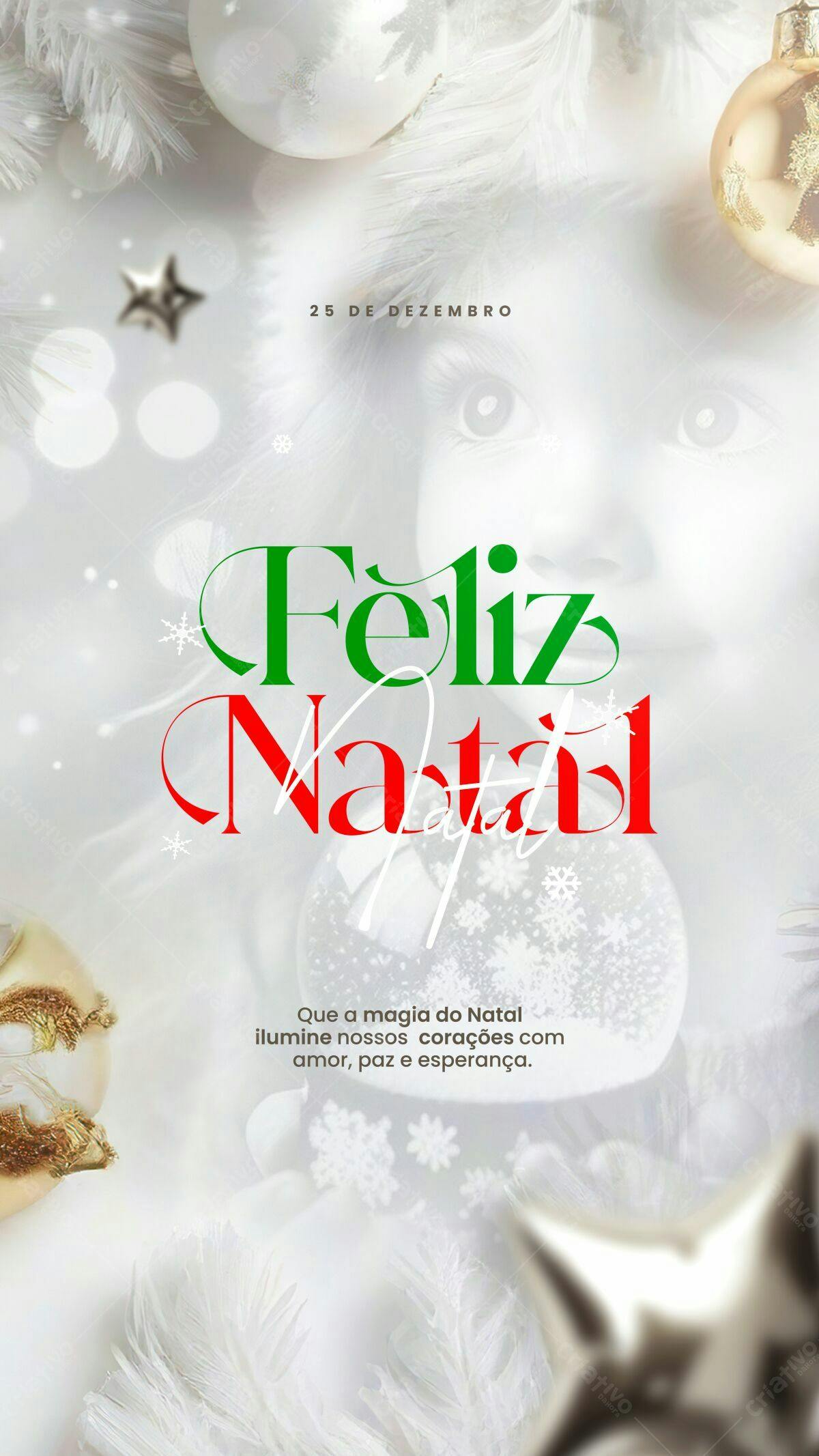 Story para Feliz Natal PSD Editável
