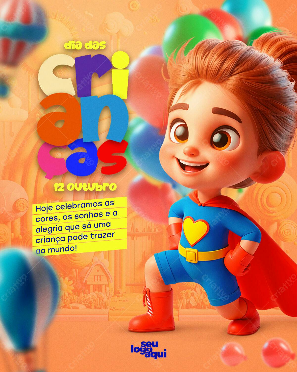 Flyer Dia das Crianças PSD Editável