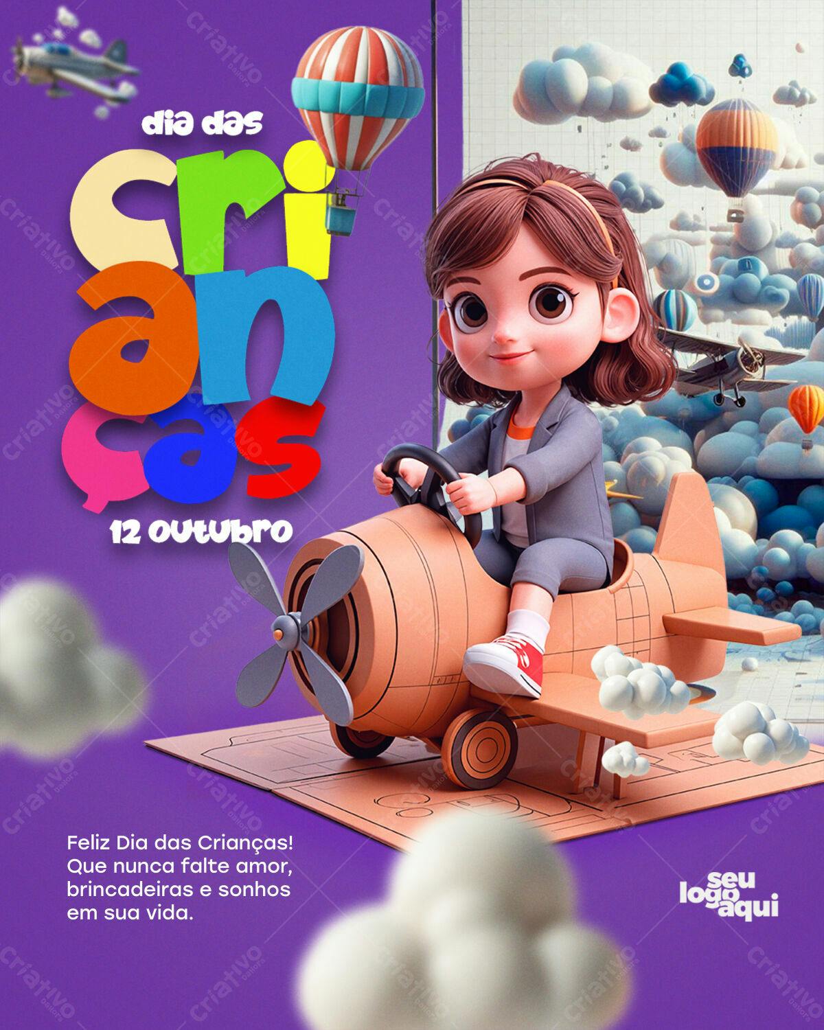 Flyer Dia das Crianças PSD Editável