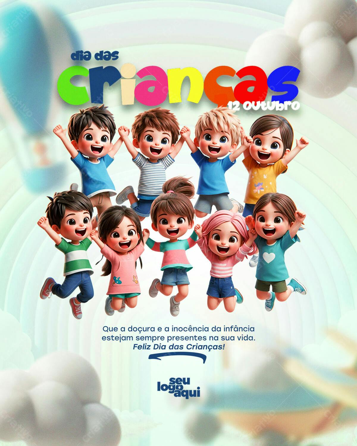 Flyer Dia das Crianças PSD Editável